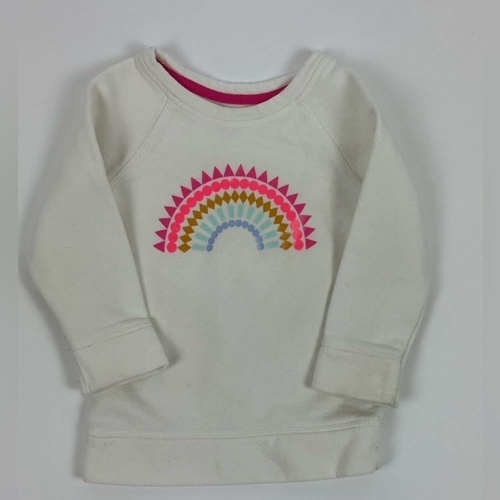 Toddler Girl Long Sleeve Rainbow Sweatshirt
